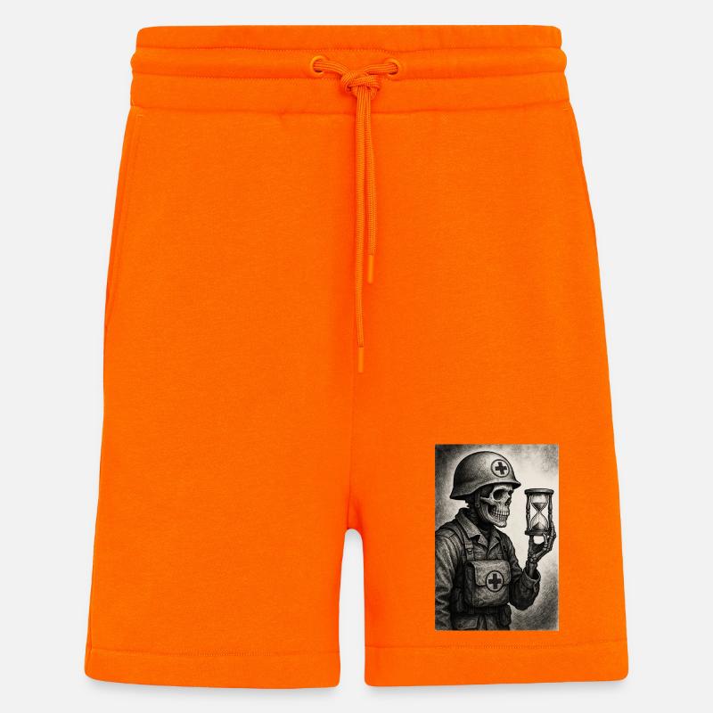 Moissonneur du temps - Short bio décontracté fabriqué en UE - SUNSET ORANGE