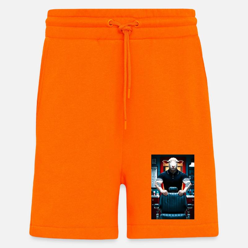 Humanoider Schaf Barbier - Shorts - made by SPREAD - SUNSET ORANGE
