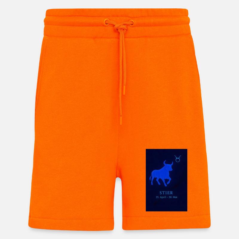 Sternzeichen Stier Design - Shorts - made by SPREAD - SUNSET ORANGE