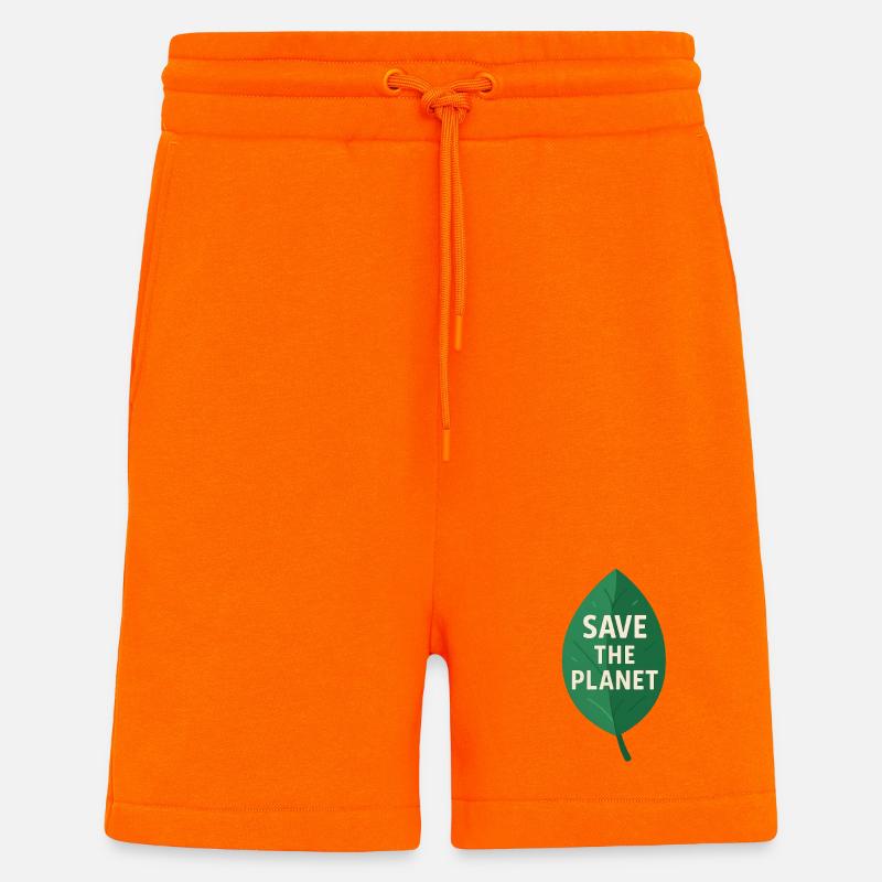 Öko-Leaf Save the Planet Design - Shorts - made by SPREAD - SUNSET ORANGE
