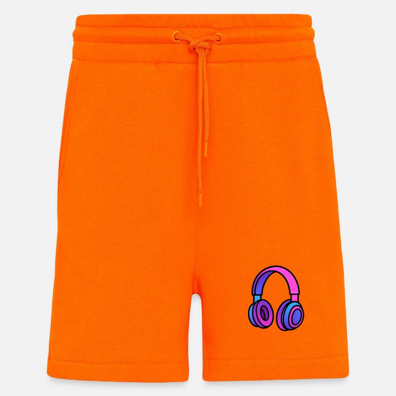 Neon Gradient Kopfhörer Illustration - Shorts - made by SPREAD - SUNSET ORANGE