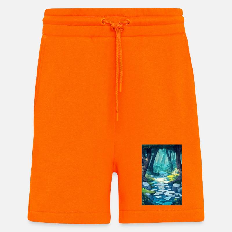 Illustration einer Waldlandschaft - Shorts - made by SPREAD - SUNSET ORANGE