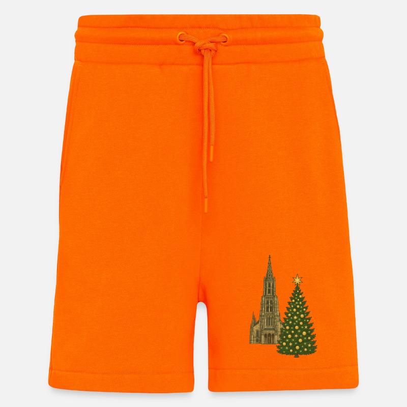 Marché de Noël d’Ulm | Cathédrale d’Ulm - Short bio décontracté fabriqué en UE - SUNSET ORANGE
