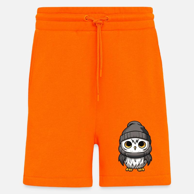 Eule Comic Winter Cozy - Shorts - made by SPREAD - SUNSET ORANGE