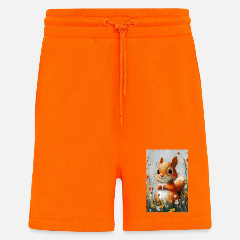 Illustration eines Eichhörnchens - Shorts - made by SPREAD - SUNSET ORANGE