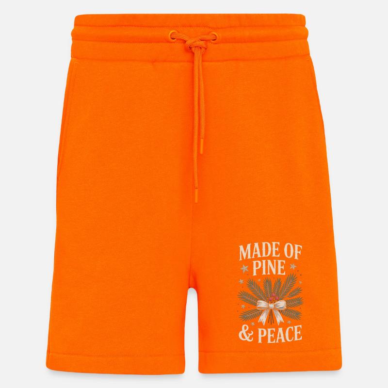 Design de Noël naturel - Short bio décontracté fabriqué en UE - SUNSET ORANGE