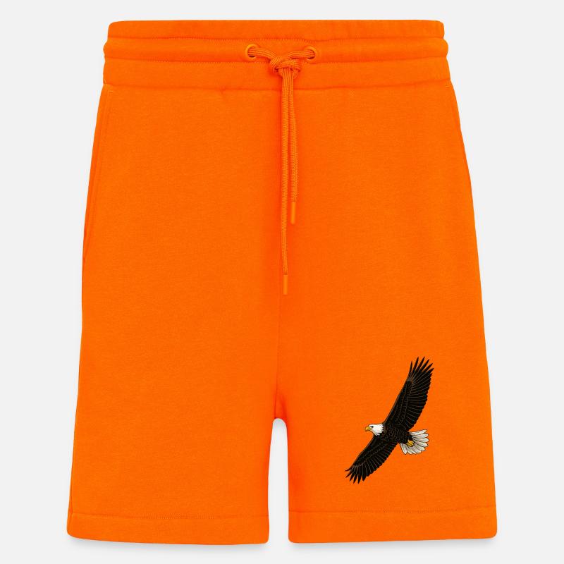 Eagle in Flight Distinct Graphics - Shorts - made by SPREAD - SUNSET ORANGE
