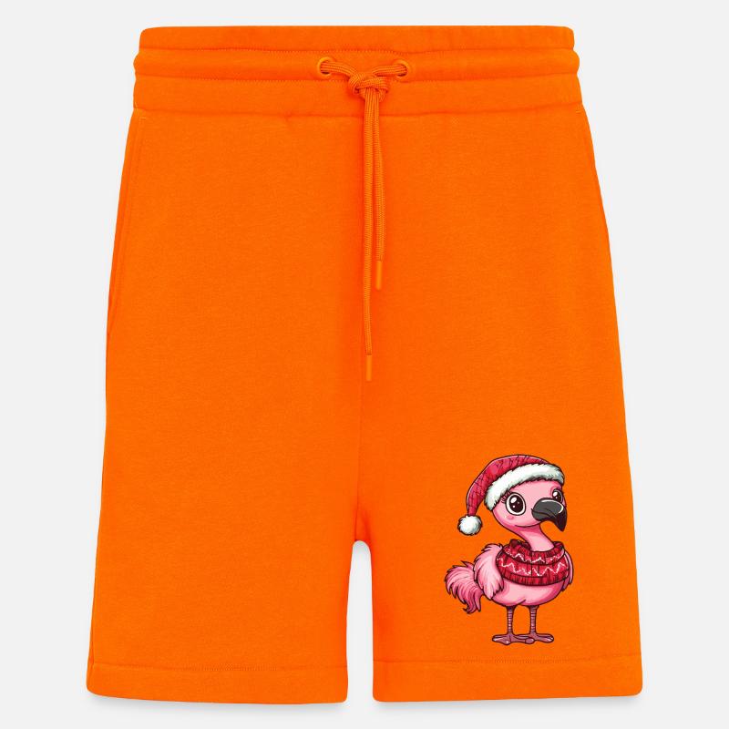 Flamingo Weihnachten - Shorts - made by SPREAD - SUNSET ORANGE
