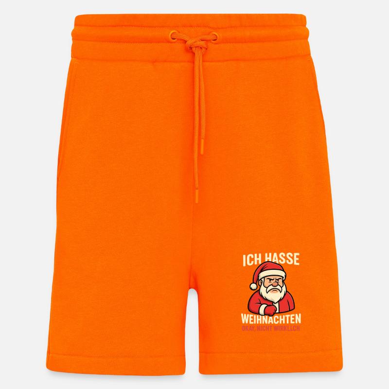 I hate Christmas Santa - Shorts - made by SPREAD - SUNSET ORANGE