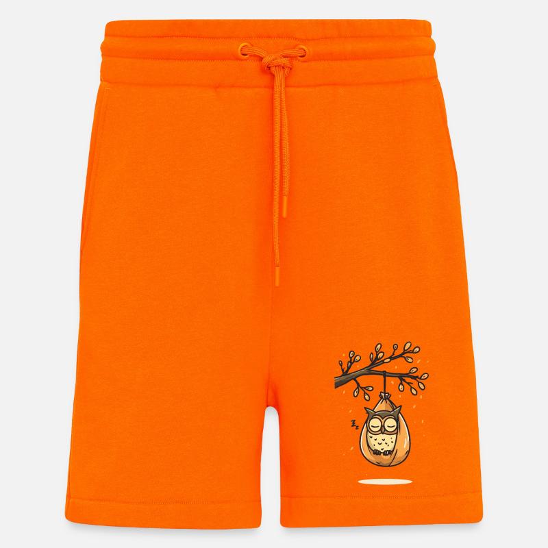 Schlummernde Eule am Herbstast - Shorts - made by SPREAD - SUNSET ORANGE