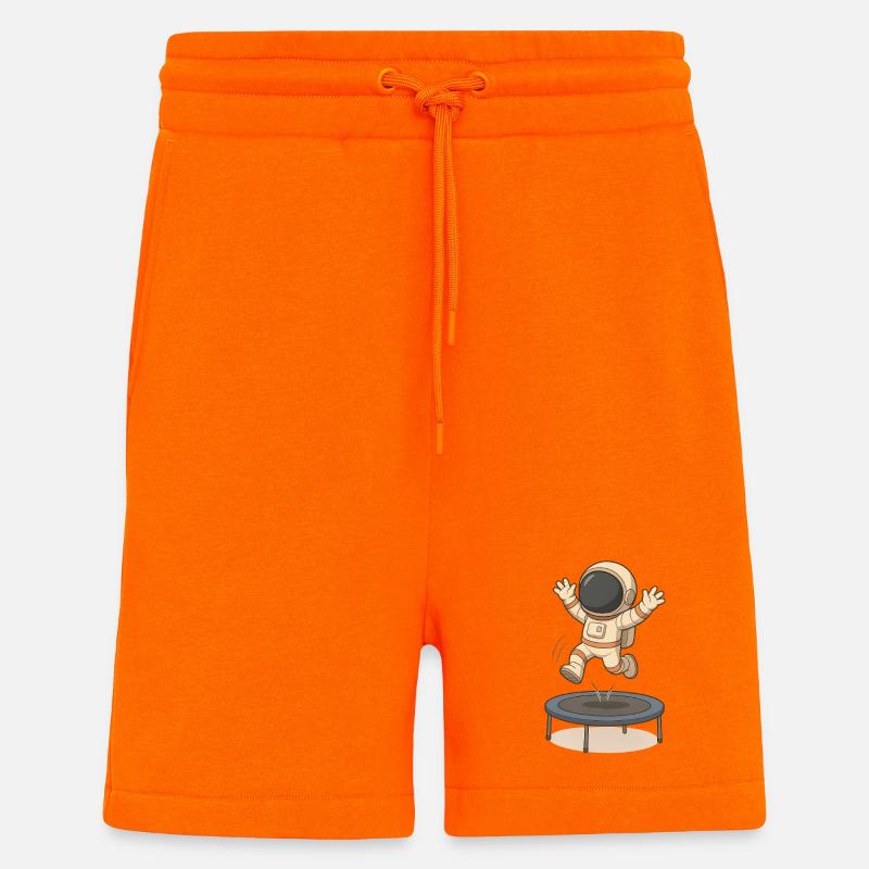 Astronauten-Springtrampolin-T-Shirt - Shorts - made by SPREAD - SUNSET ORANGE