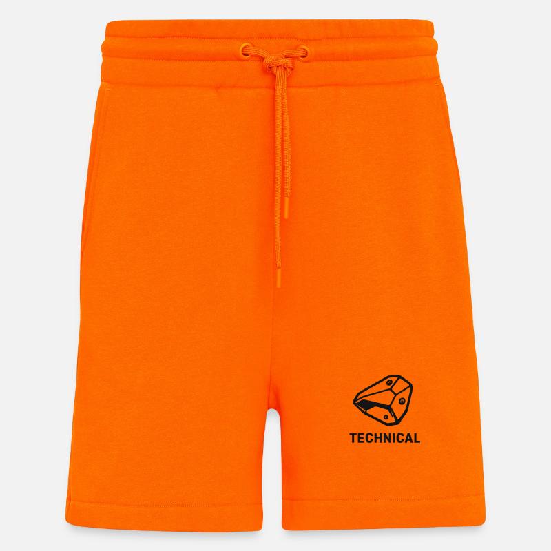 Bloc technique - Short bio décontracté fabriqué en UE - SUNSET ORANGE