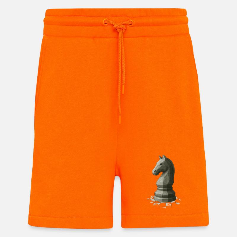 Low Poly Schach Springer Design - Shorts - made by SPREAD - SUNSET ORANGE