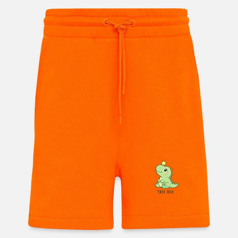 Tree Rex Dinosaur T-Rex - Shorts - made by SPREAD - SUNSET ORANGE