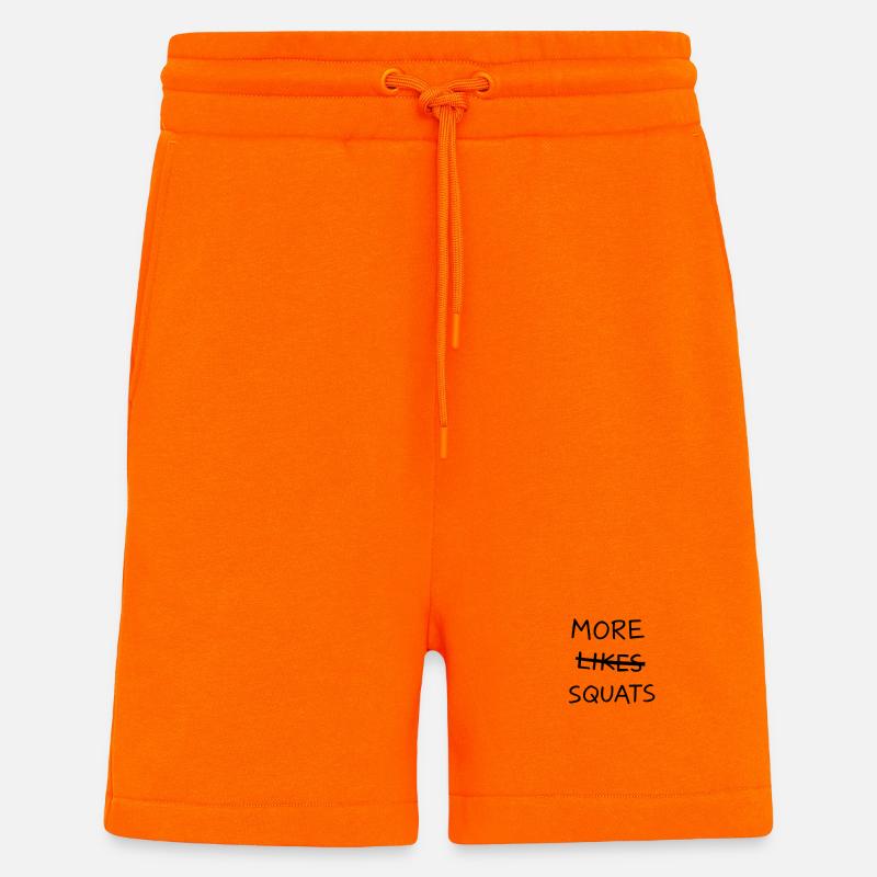 PLUS DE LIKES SQUATS - Short bio décontracté fabriqué en UE - SUNSET ORANGE