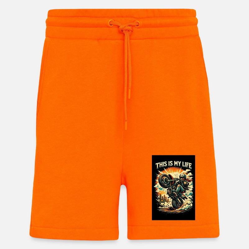 Motorrad im Einsatz - Shorts - made by SPREAD - SUNSET ORANGE