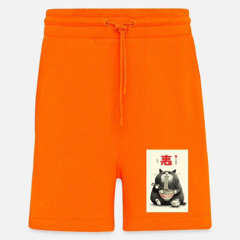 Glückskatzen-Nudelfest - Shorts - made by SPREAD - SUNSET ORANGE