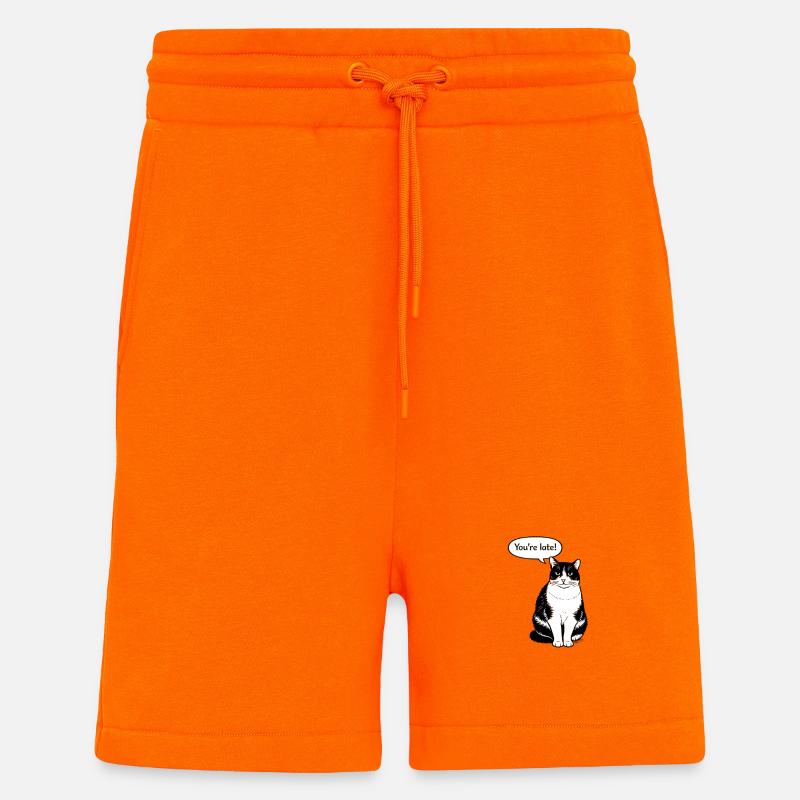 Sei in ritardo - Pantaloncini ecologici casual Made in UE - SUNSET ORANGE