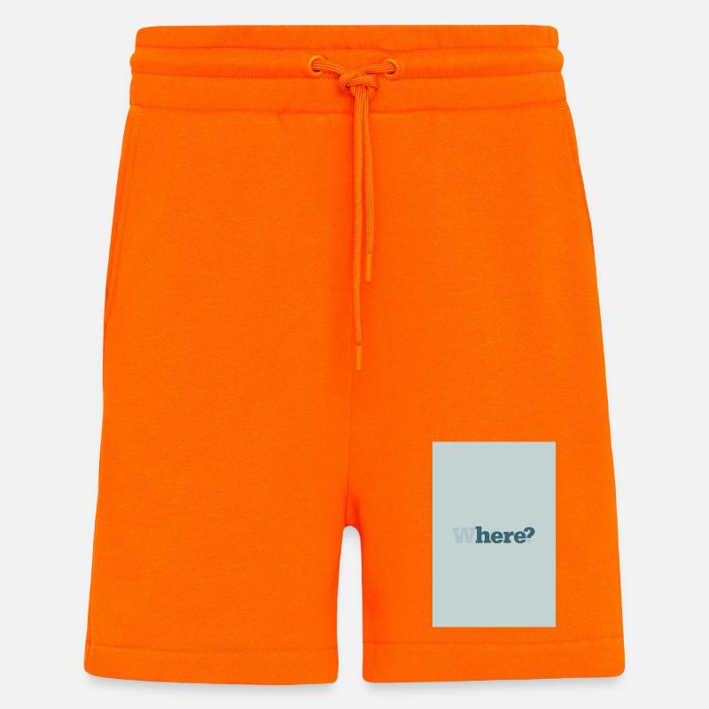 Where? – Modernes Minimal Poster - Shorts - made by SPREAD - SUNSET ORANGE