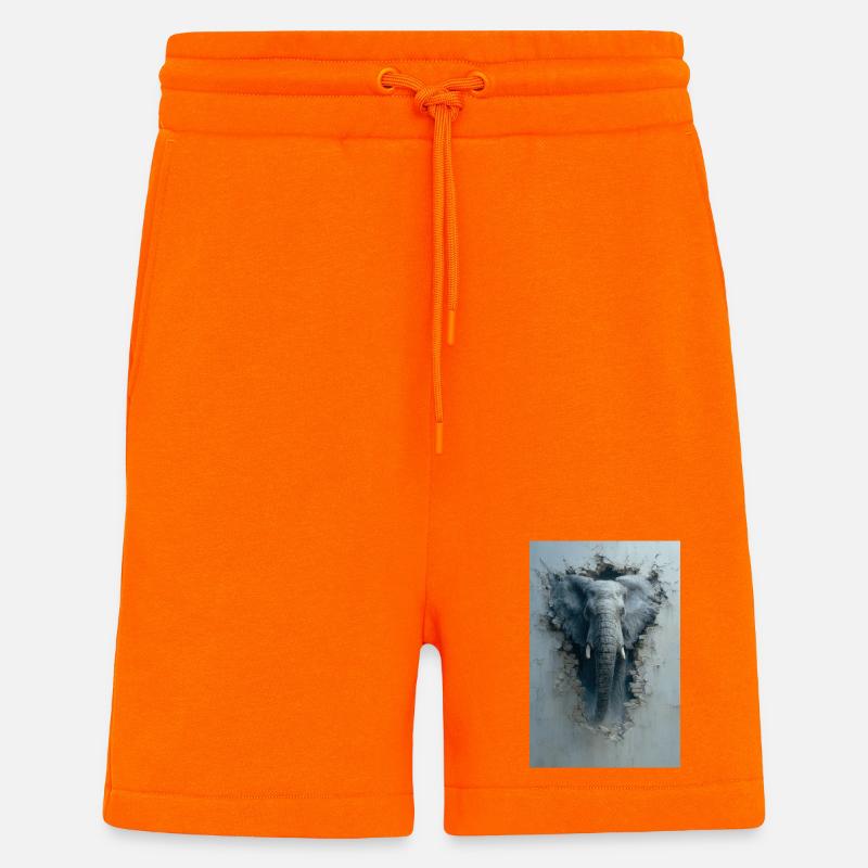 Percée de l’éléphant - Short bio décontracté fabriqué en UE - SUNSET ORANGE