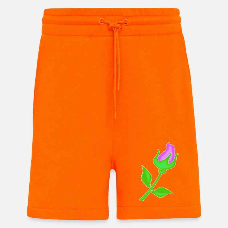 Rose dans une teinte violette - Short bio décontracté fabriqué en UE - SUNSET ORANGE
