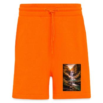 Cascade sous le soleil du soir - Short bio décontracté fabriqué en UE - SUNSET ORANGE - Devant