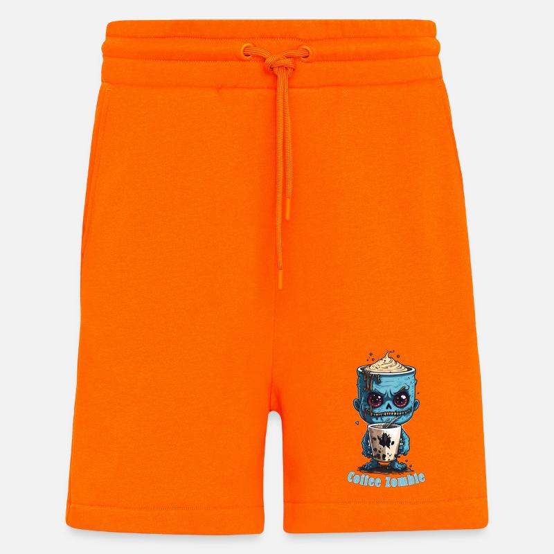 Kaffeemonster  - Koffein Zombie - Morgenmuffel - Shorts - made by SPREAD - SUNSET ORANGE