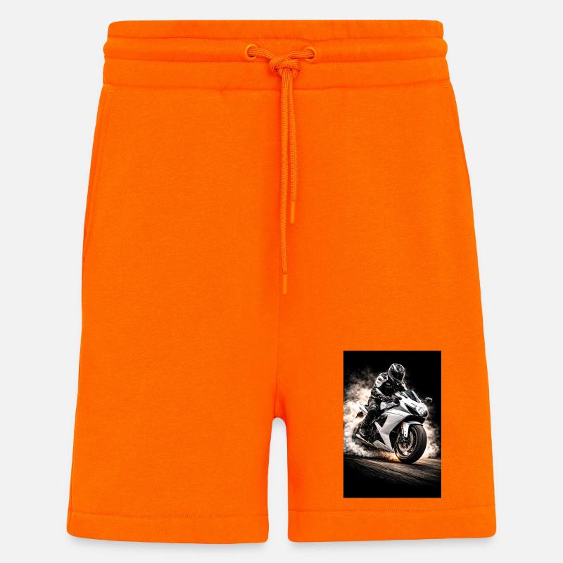 Smoke Engine  - Short bio décontracté fabriqué en UE - SUNSET ORANGE
