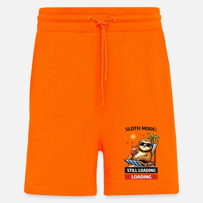 Sloth Mode: Still Loading - Shorts - made by SPREAD - SUNSET ORANGE