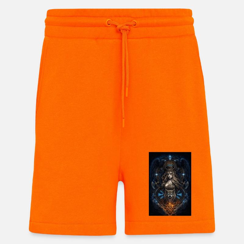 Viking Freya Hugin & Munin Wolf Runes - Short bio décontracté fabriqué en UE - SUNSET ORANGE
