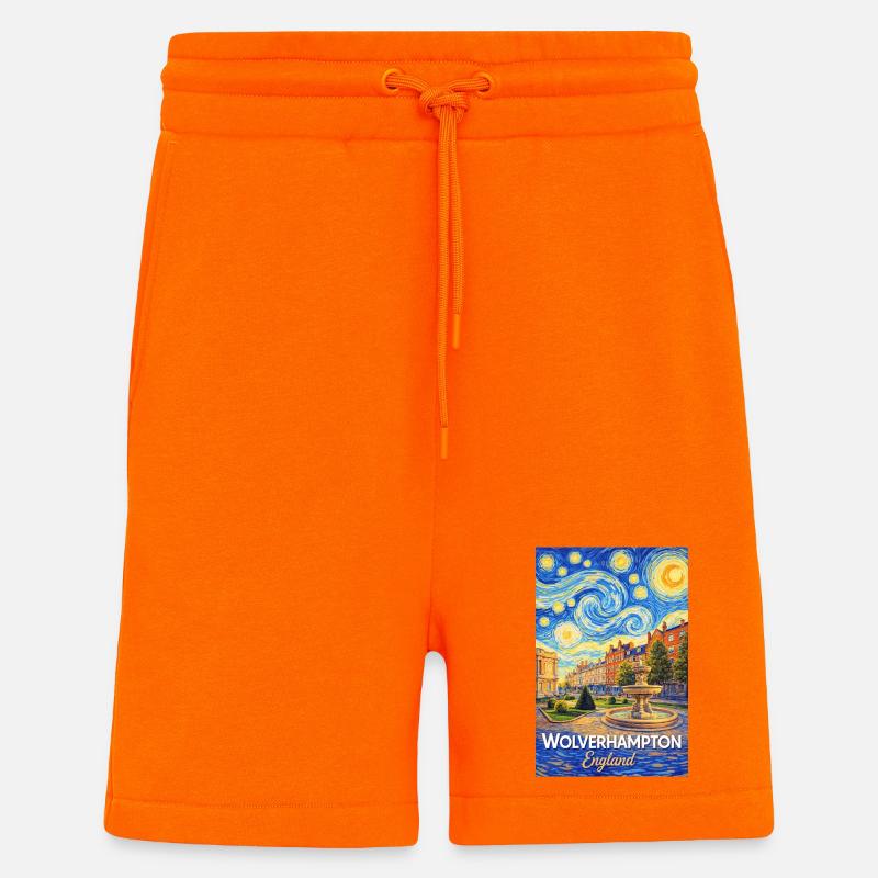 Wolverhampton England Sternennacht - Shorts - made by SPREAD - SUNSET ORANGE