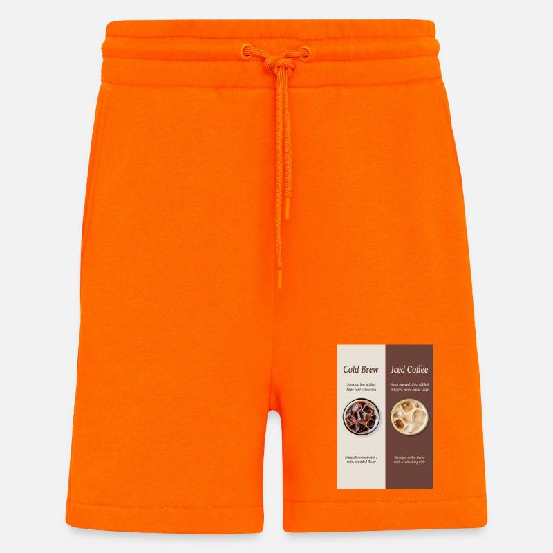 Cold Brew vs Iced Coffee Poster - Shorts - made by SPREAD - SUNSET ORANGE