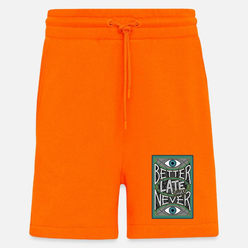 BetterLateThanNever_Original - Short bio décontracté fabriqué en UE - SUNSET ORANGE