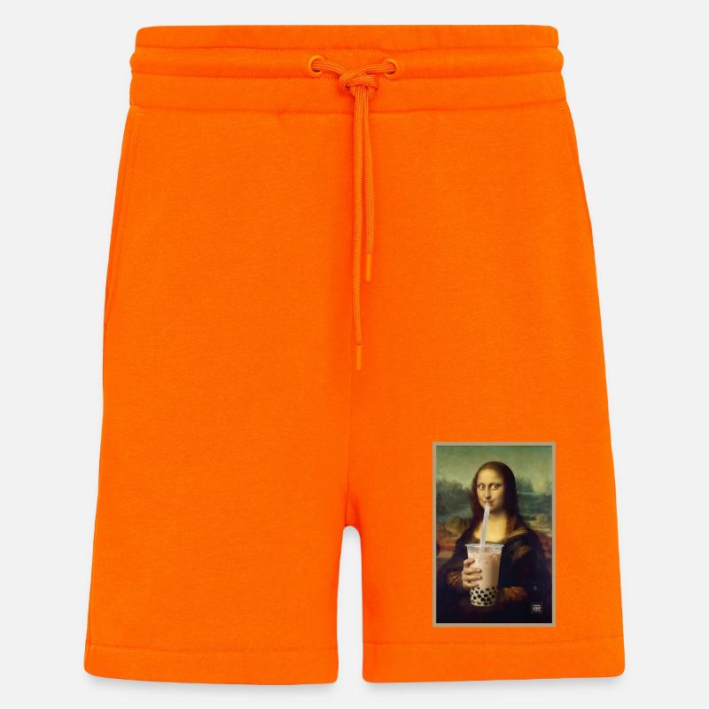Mona Sip Bubble Tea Portrait - Short bio décontracté fabriqué en UE - SUNSET ORANGE