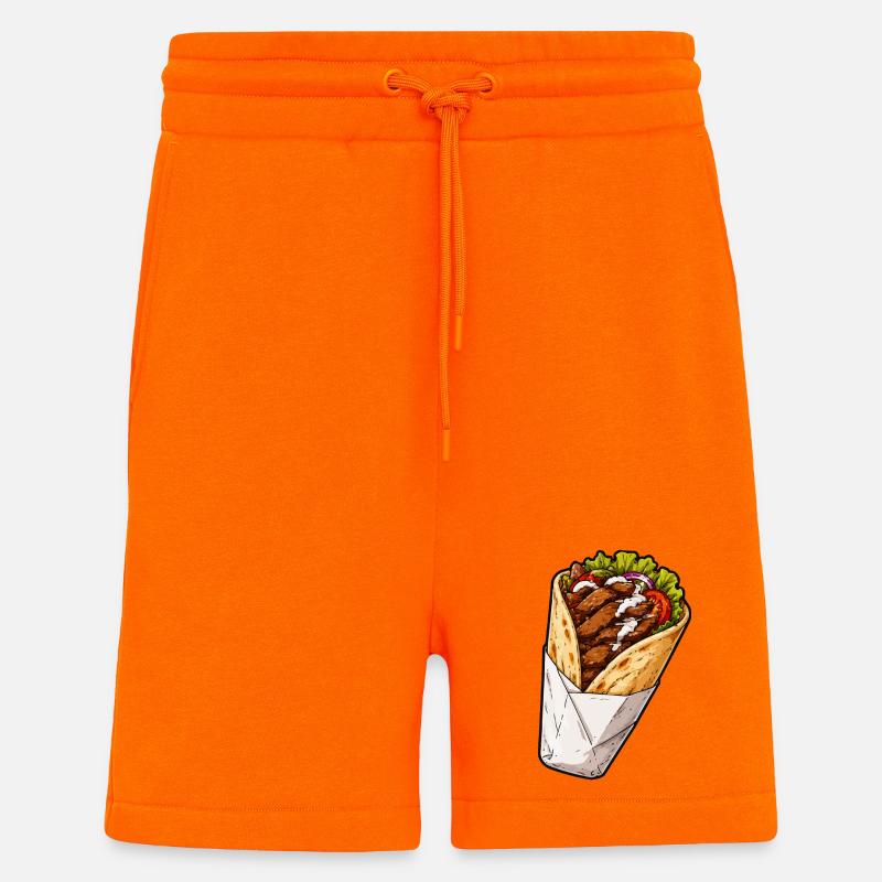 Crispy Chicken Burrito Wrap - Shorts - made by SPREAD - SUNSET ORANGE