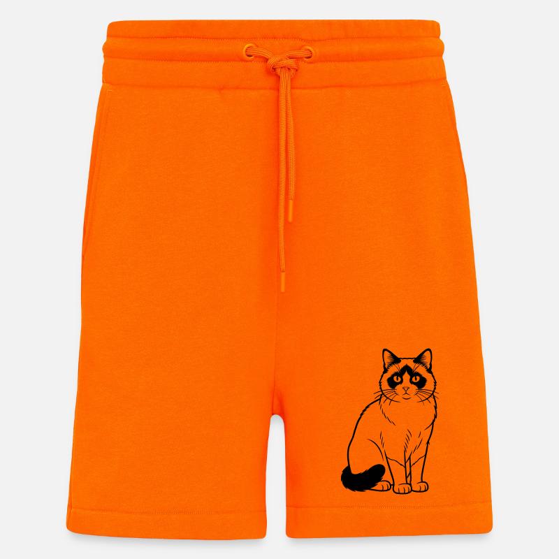 Schneeschuhkatze - Shorts - made by SPREAD - SUNSET ORANGE