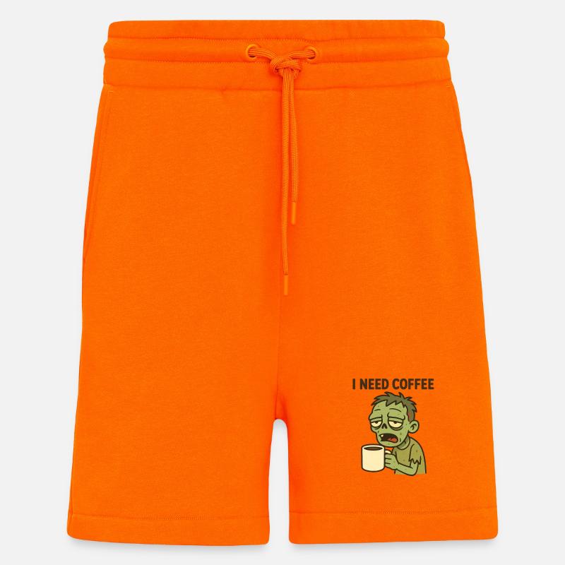 Zombie Coffee – I Need Coffee - Shorts - made by SPREAD - SUNSET ORANGE