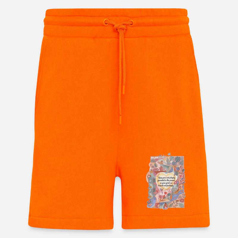 Profondément ancré dans le présent - Short bio décontracté fabriqué en UE - SUNSET ORANGE