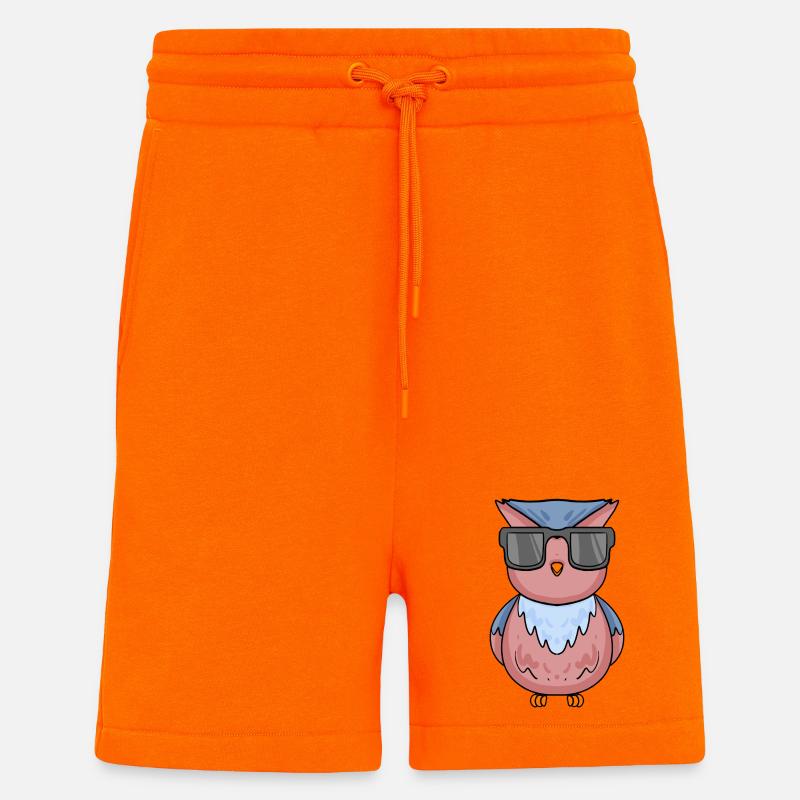 coole Eule mit Sonnenbrille - Shorts - made by SPREAD - SUNSET ORANGE