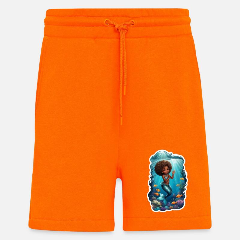 Märchenhafte Meerjungfrau mit lockigem Haar - Shorts - made by SPREAD - SUNSET ORANGE