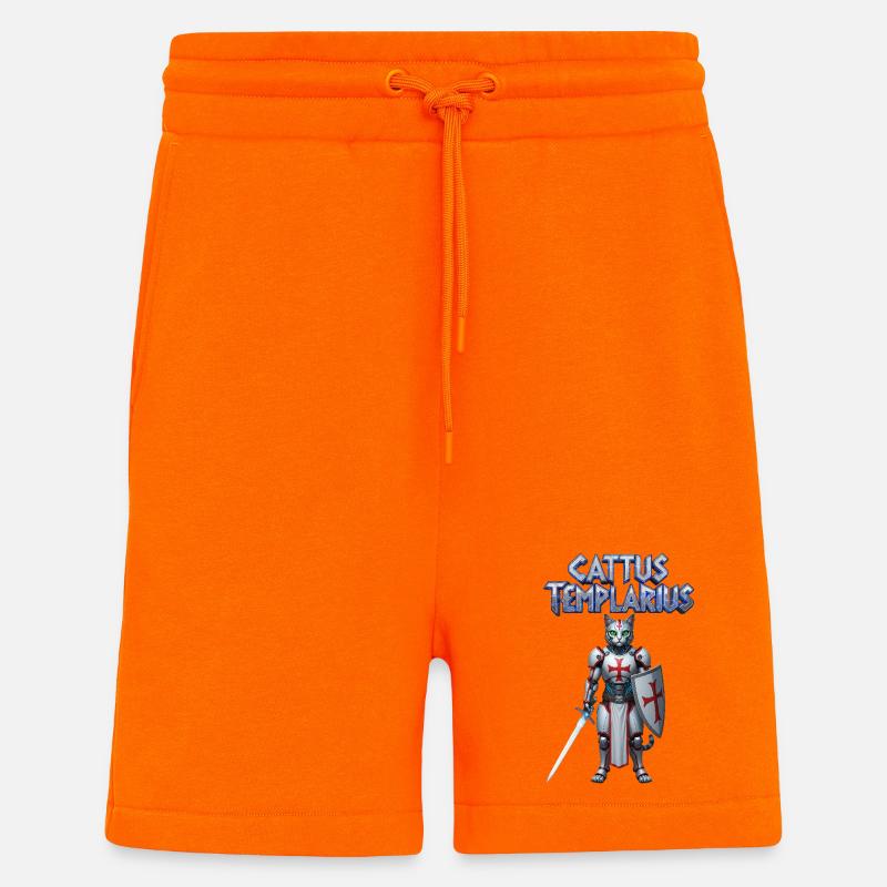 Cattus Templarius Chat Chevalier - Short bio décontracté fabriqué en UE - SUNSET ORANGE