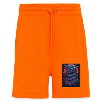 Futuristic electronic music device - Shorts - made by SPREAD - SUNSET ORANGE - Front
