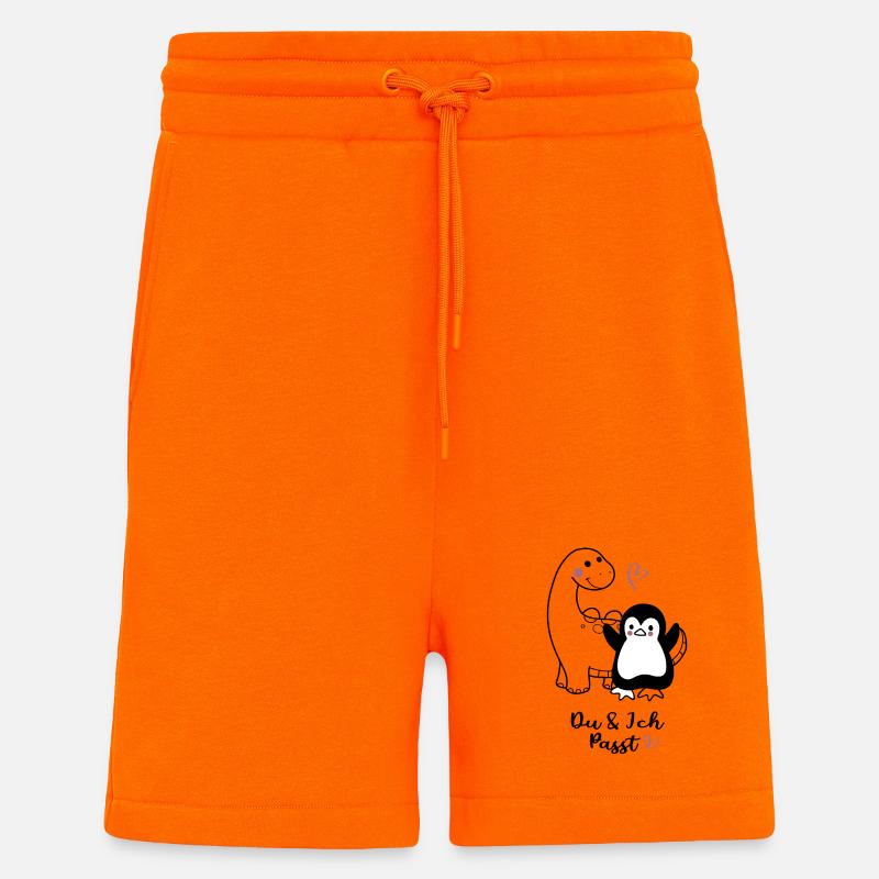 Kuschliger Pinguin mit Herzchen - Shorts - made by SPREAD - SUNSET ORANGE