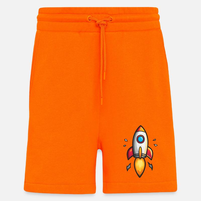 Cartoon Rakete Farbexplosion - Shorts - made by SPREAD - SUNSET ORANGE
