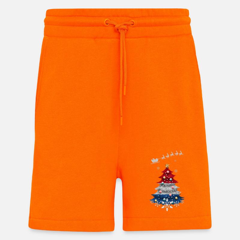 Christmas tree with Netherlands flag - Shorts - made by SPREAD - SUNSET ORANGE