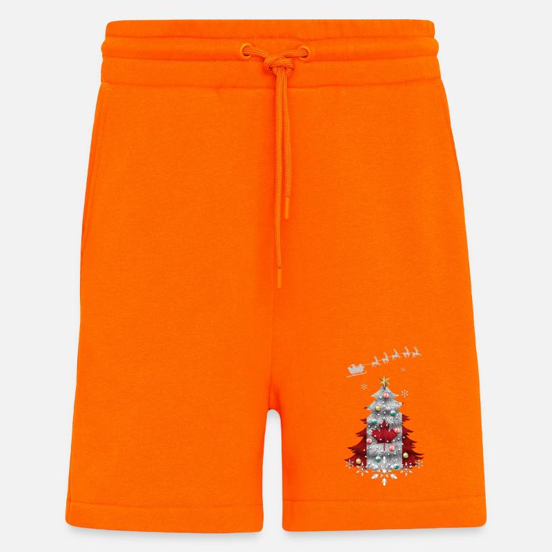 Christmas tree with Canada flag - Shorts - made by SPREAD - SUNSET ORANGE
