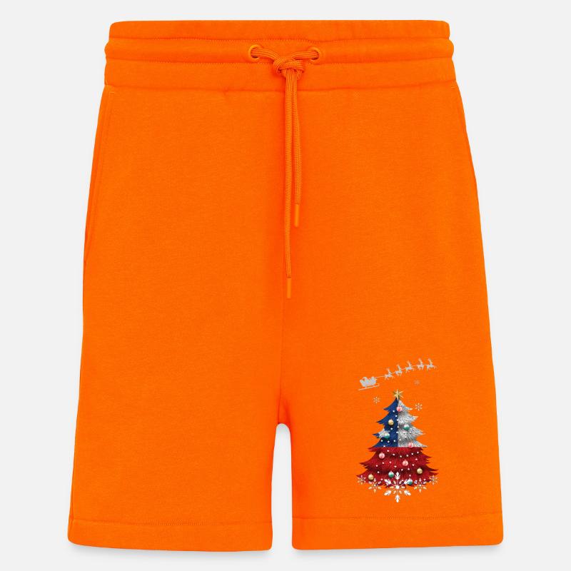 Weihnachtsbaum mit Chile Flagge - Shorts - made by SPREAD - SUNSET ORANGE