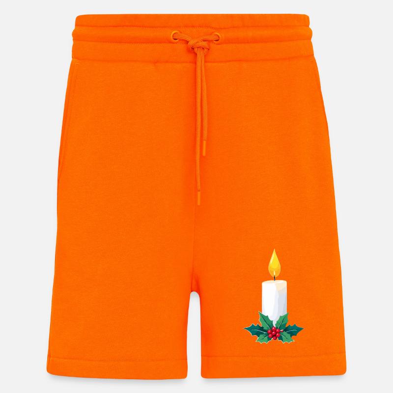 Weihnachtskerze & Stechpalme - Shorts - made by SPREAD - SUNSET ORANGE