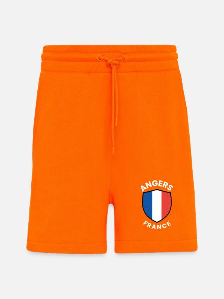 Angers France Shield Emblem - Shorts - made by SPREAD - SUNSET ORANGE