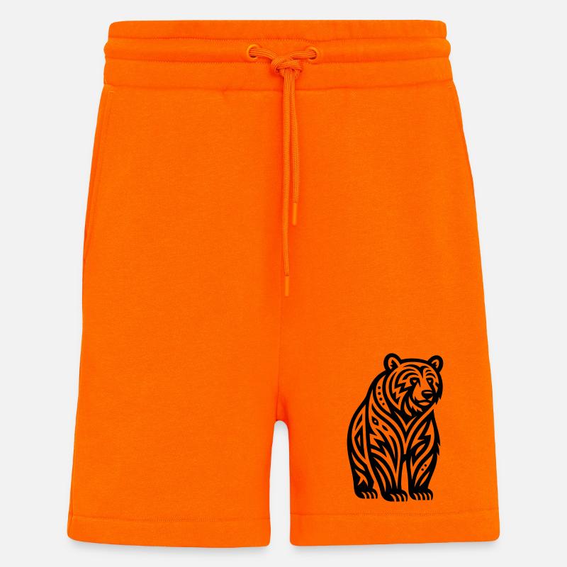 Just a Black Bear #2 / JustN-imal - Shorts - made by SPREAD - SUNSET ORANGE